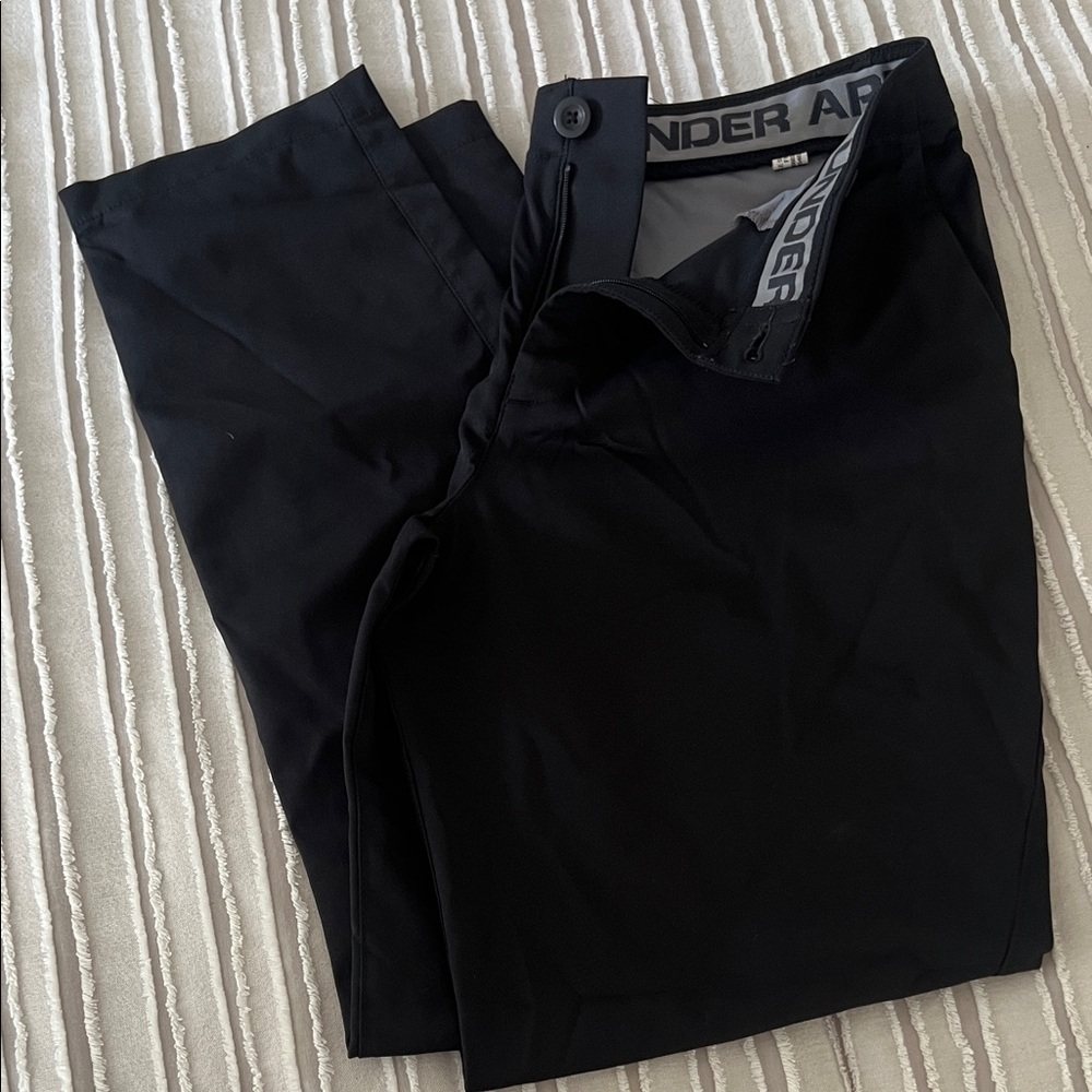 Under Armour Midnight Black Trousers Golf Dress Pants
